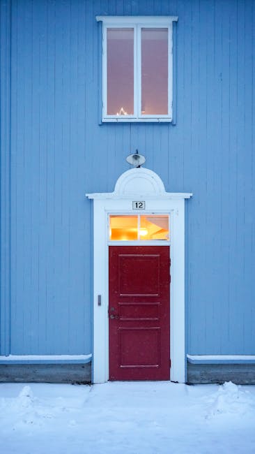 Entry door with number 12